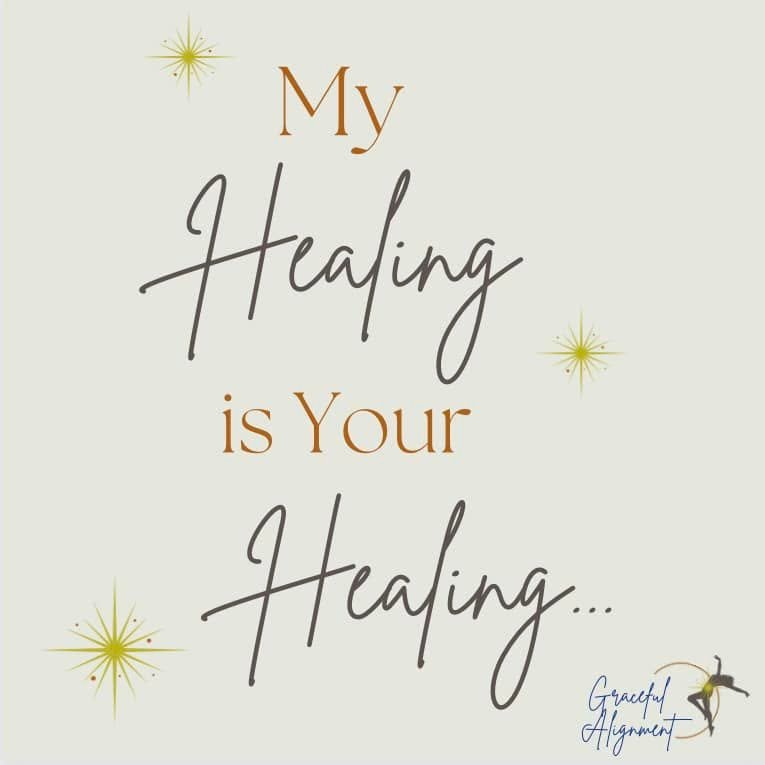 My Healing is Your Healing - Celestial Star Script Graphic